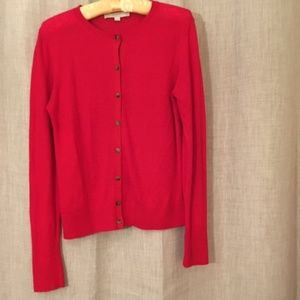 Ann Taylor Loft Red Cardigan Sweater Size S